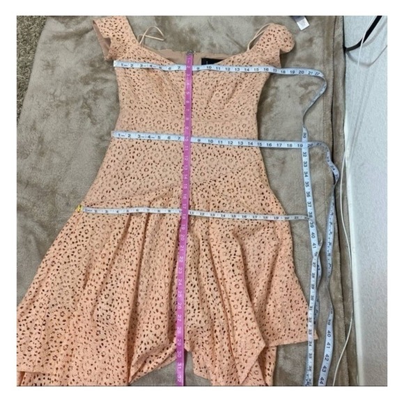 Nicole Miller fluttery handkerchiefs Lace Scarf Dress Size 4 - Picture 5 of 11